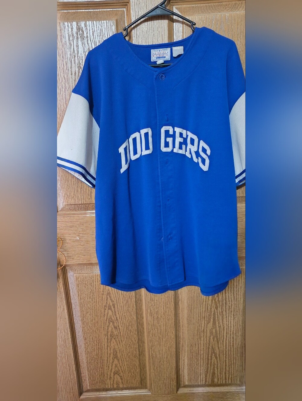 Vintage Starter Los Angeles Dodgers Mike Piazza #31 royal blue baseball jersey.